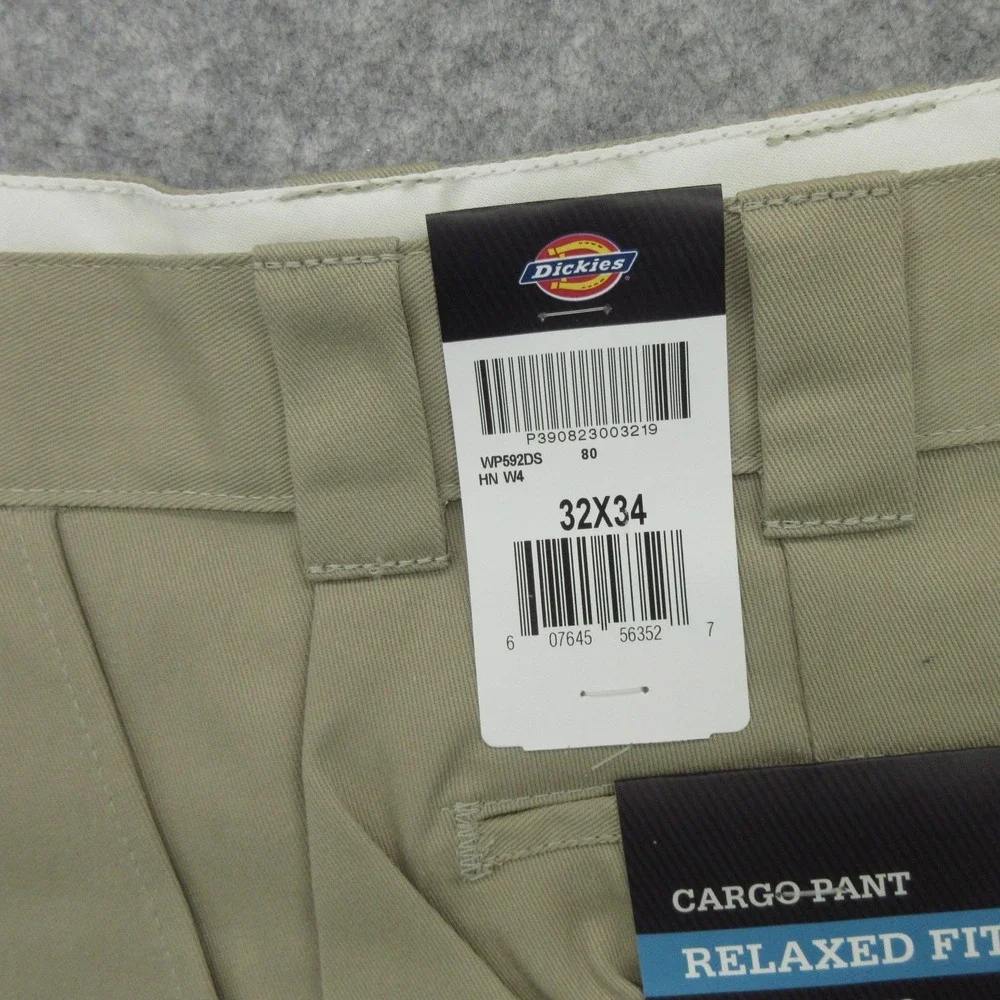 Dickies Cargo Pants Mens 32x34 Relaxed Fit Straight Leg Wrinkle Resistant New